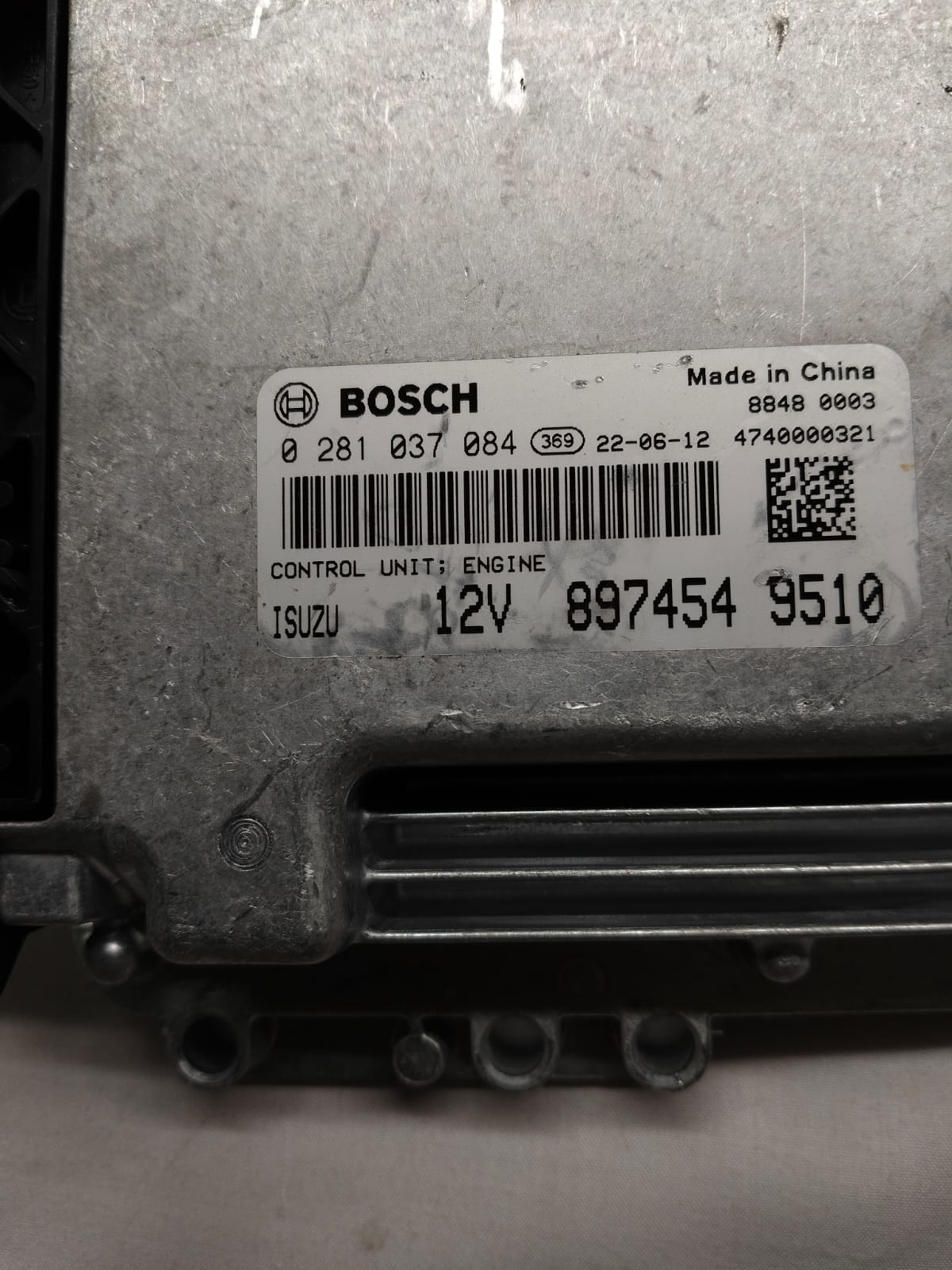 0 281 037 084 12V 897454 9510 ISUZU D-MAX DIESEL ECM - Image 4
