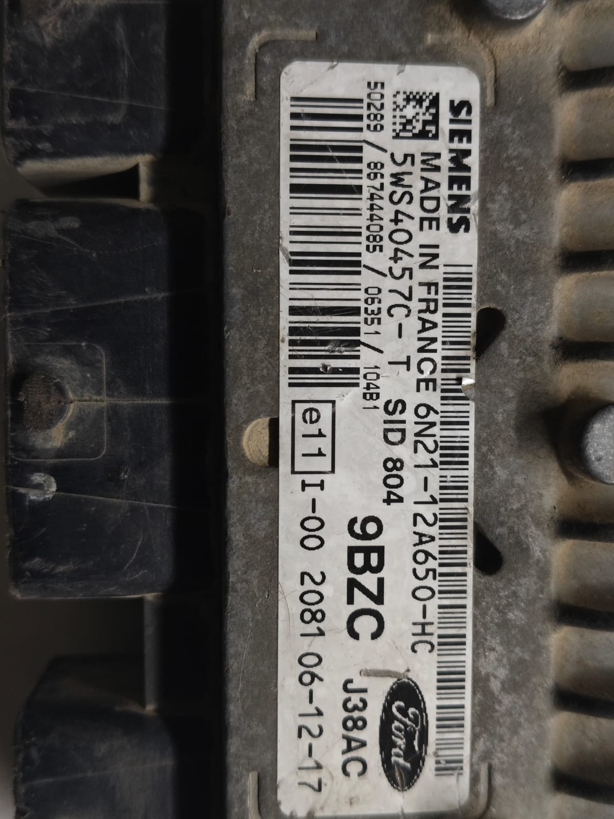 6N21-12A650-HC, 5WS40457C-T, Ford Fiesta and Ford Fusion DIESEL ECM - Image 4