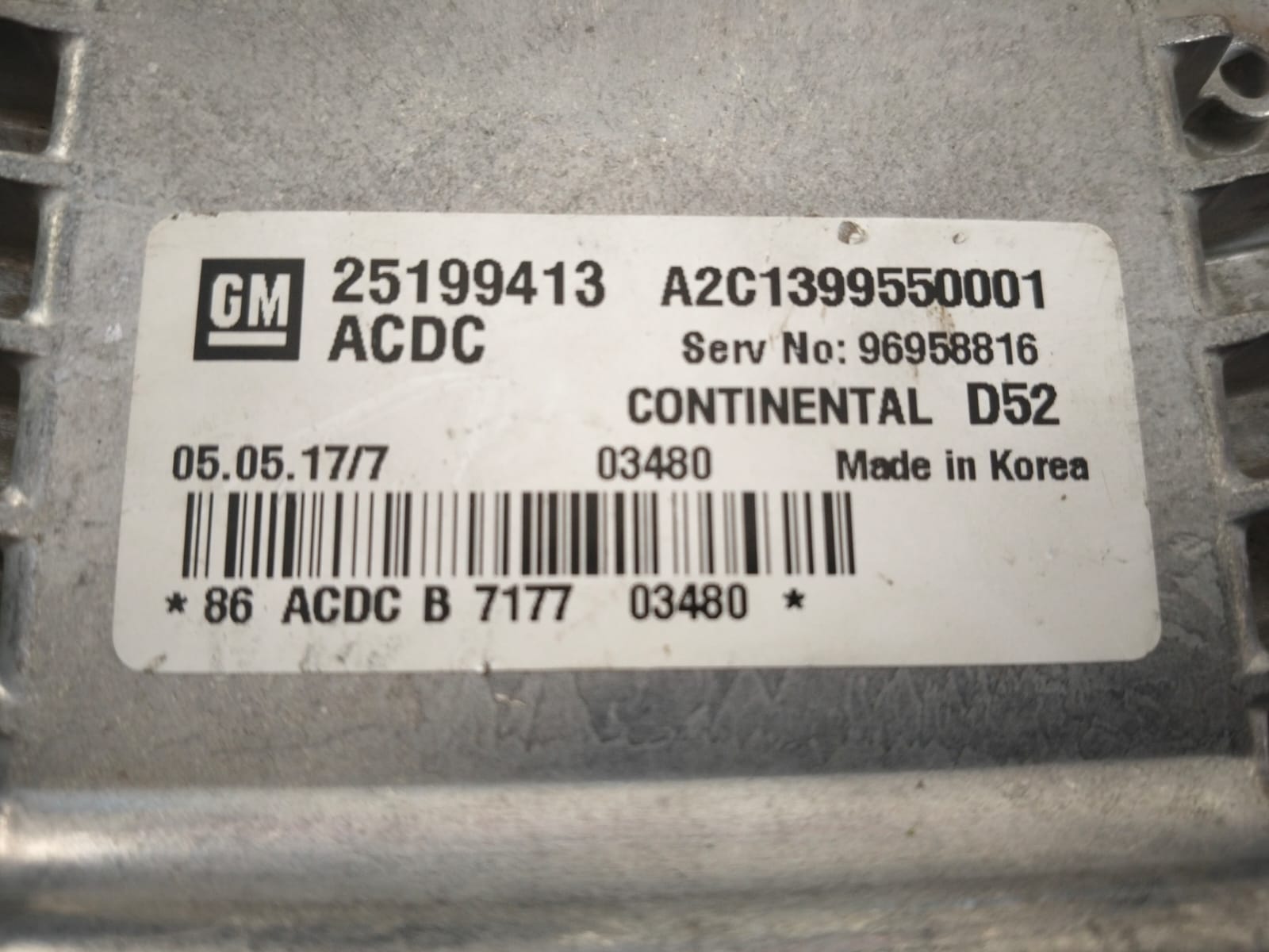 25199413, A2C1399550001 Chevrolet Spark ECM - Image 5